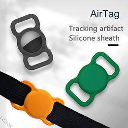 Locator tracker pet dog anti-lost silicone protective cover for Apple Airtag