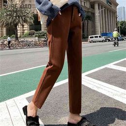 fashion pants women Autumn and winter solid Trousers 3XL plus size long harem Pants s clothing 5090 50 210506