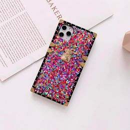 Colourful sequin luxury designer show box phone cases for iPhone 12 11 pro promax X XS XSMAX 7 8 Plus