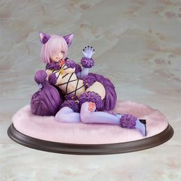 12cm Mash Kyrielight Cat Girl Fate Grand Order Shielder Beast Action Figure Anime Figure Model Toys Sexy Girl Figure Collection