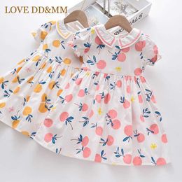 LOVE DD&MM Girls Cartoon Print Dress Summer Kids Casual Princess Outfits Children Clothing Baby Casual Costumes Dress 210715