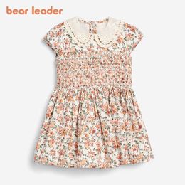 Bear Leader Baby Girls Flowers Dresses Summer Fashion Baby Floral Sweet Princess Costumes Kids Vintage Clothes For 2-7 Years 210708