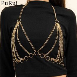 Women Punk Sexy Panties Summer Bikini Underwear Thong Jewellery Top Bra Brief Tassel Chains Bodysuit