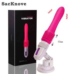 NXY Vibrators SacKnove Adult Sex Toys Automatic Retractable Love Gun Thrusting Dildo Vibrator Machine For Women Vagina Masturbation 0105