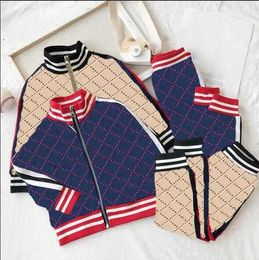 Kids Sets Letter Print Boys Girls jacket coat trousers Tracksuits Long Sleeve Childrens clothes Sports hoodie Suit Baby Boy Shirts