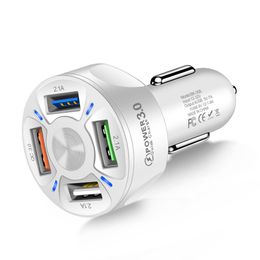 A bit expensive but good quality Car USB Charger 7A 48W 4 Port Quick Charge QC 3.0 Universal Fast Charging for Iphone Samsung Mobile Phone Cigarette Adapter