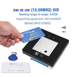 USB Access Control Card Reader QR Scanner 2 in 1 Functions Barcode +125khz EM Reader Barcode+13.56mhz NFC Scanner For Elevator