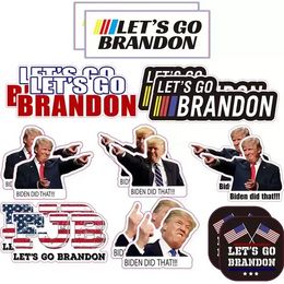 Let's Go Brandon Flags Sticker For Car Trump Prank Biden PVC Stickers WHT0228