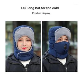 Winter Cold-proof Cotton Hat Thick Warm Ears Shooting Outdoor Sports Cold Wind Density Waterproof For Men And Women Cycling Caps & Masks