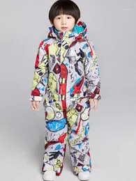 Skiing Jackets Ski Suit For Kids Brands Waterproof Winter Children Jumpsuit Snowboard Boys Girls Snow