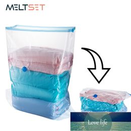 Vacuum Bags for Quilt Pillow Clothes Storage Bag Space Saving Wardrobe Closet Organizer Transparent Bag