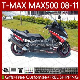 Stock color Bodywork Kit For YAMAHA TMAX MAX 500 XP500 MAX-500 T 2008 2009 2010 2011 Bodys 107No.68 TMAX-500 TMAX500 T-MAX500 08-11 MAX500 08 09 10 11 OEM MOTO Fairing