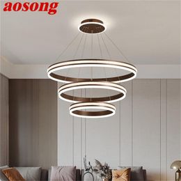 Pendant Lamps AOSONG Nordic Lights Contemporary Luxury Round Home LED Lamp Fixture For Decoration