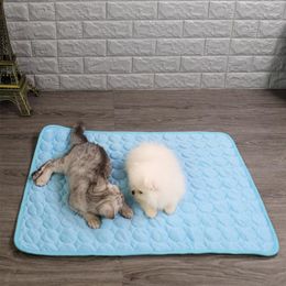 cooling pad dog NZ - Kennels & Pens Summer Dog Mat Cat Blanket Sofa Breathable Pet Bed Cooling Pad For Dogs Washable Supplies Cama Perro Chien