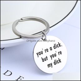 Key Rings Jewellery Youre My Favourite Asshole Funny Keychain Valentines Day Gifts Couples Forgirlfriend Boyfriend Husband Christmas 279 T2 Dro