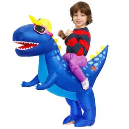 Child Dinosaur Costume Cloth Anime Purim Carnival Birthday Party Cosplay Boys Girls Inflatable Costumes Suit For Kids Halloween Q0910