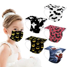 Halloween Designer Face Mask color printing disposable 3d stereo children protective masks