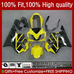 OEM Bodywork For HONDA CBR 600F4i 600 Blk Yellow F4i FS CC F4 i CBR600F4i 04-07 55No.178 600CC CBR600 F4i 04 05 2006 2007 CBR600FS 2004 2005 06 07 Injection Fairing Kit