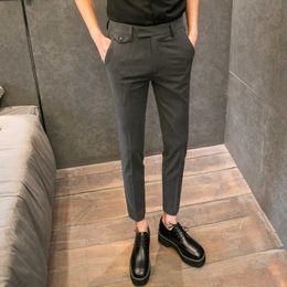 Business Dress Pants Men Classic Formal Trousers Casual Slim Suit Pants Streetwear Wedding Party Social Pants Pantalon Homme 210527