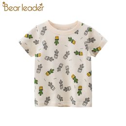 Summer Fashion Boys Baby Cactus Pattern T-Shirts Kids Casual Soft Top Clothes Boy Active Clothing Children Outfits 210429