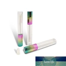 empty clear lipstick tubes Canada - Packing Bottles 3ml Lip Gloss Tube Packaging Octangle Colorful Lid Clear Liquid Lipstick Containers Empty Lipgloss Wand Tubes 50 100pcs