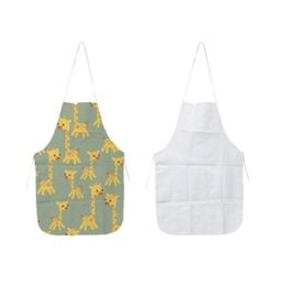 Heat Transfer Kitchen Apron Polyester Home Sublimation Blank Half Length Sleeveless Aprons DIY Creative Gift 70*48CM 50% off ottie high
