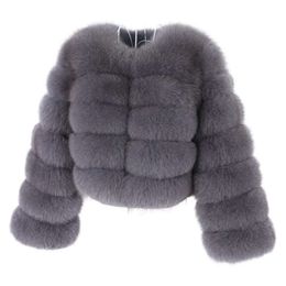Women's Winter Jacket Real Fur Coat Solid Color Long Sleeve Clothes Multi-color Detachable Vest Natural 210928