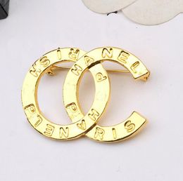 Luxury Designer High Quality 18K Gold Plated Brooches For Mens Womens Fashion Brand Double Letter Sweater Suit Collar Pin Brooche Clothing Jewellery Accessories WW