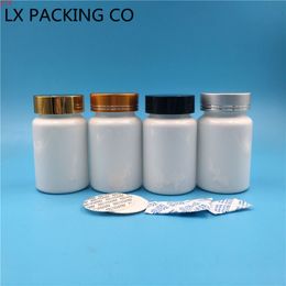 30 pcs 100 ml white Plastic Empty Bottle Powder Pill Candy Bath Salt With Sealing Paste Containergood qty