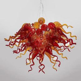 Crystal Chandeliers Lamp Dale Chihuly Hand Blown Glass LED Chain Chandelier Customized Home Decorative Fixture Lighting 28 Inches