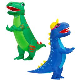 Mascot doll costume Fancy Cartoon Blow Up Dinosaur Party Mascot Carnival Halloween Costumes For Adult Dino Costume Stage Performance Suit
