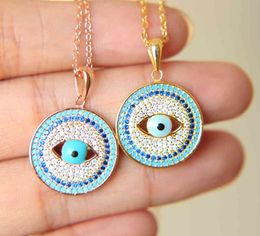 promotion 100% 925 sterling silver multi blue eye fashion turkish Jewellery gold Colour women turquoises necklace