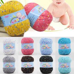 1PC Fancy Yarn Baby Cotton Cashmere Yarn For Hand Knitting Crochet Worsted Wool Thread Colorful High Quality Eco-dyed Needlework Y211129