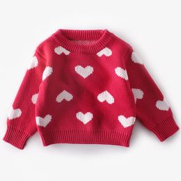 Spring Autumn Design Baby Girls Boys Sweater Love Sweet Children Tops 210429