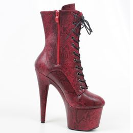 17cm High Heel Womens Super High Heel Ankle Boots Sexy Punk Platform Pumps Pole Dance Shoes