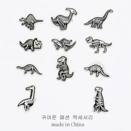 punk pins Canada - Dinosaur Lapel Brooch Jewelry Punk Pterodactyl Acanthosaurus Ancient Animals Enamel Pins Badge Kids Girl Bag Accessories