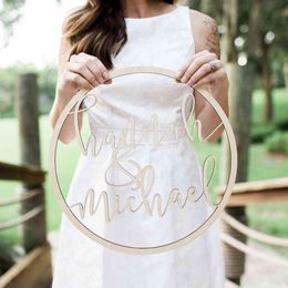 Wedding Wooden hexagon Sign Custom Personalized Bride and Groom Name Wedding Photo Props Rustic Wedding Decoration 210408
