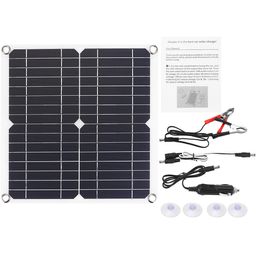 20W 5V Monocrystalline Solar Panel Mono Powered Waterproof Fast Charging Charger Board With Accessories