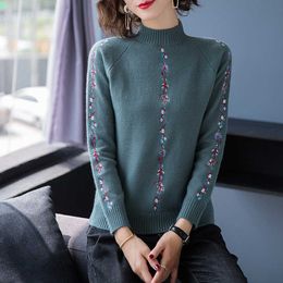 Autumn Winter Sweater Pullover Women Knitted Loose Casual Thick Sweaters Solid Colour Long Sleeve Plus Size Warm Ladies Pullover X0721