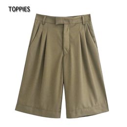 Toppies Summer Suit Shorts Woman High Waist Shorts Leisure short femme Plus Size Women Clothing 210412