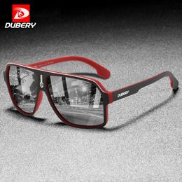 DUBERY 2020 High Fashion Men Polarised Sunglasses PC Frame TAC Mirror Colourful UV400 Outdoor Goggles D4
