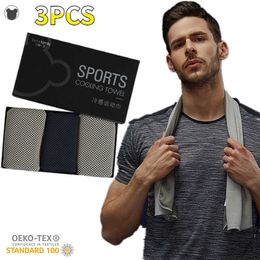 3PCS Cooling ice towels microfiber yoga cool towel sport summer set cooling scarf gym wear icing Towel 210728