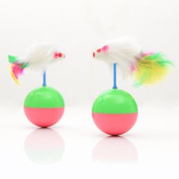 rolling toys NZ - Cat Toys Toy Rolling Scratching Ball Funny Kitten Play Dolls Tumbler Pet Interactive Feather Products
