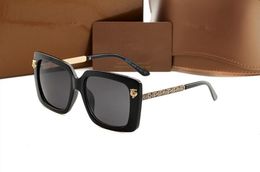 Fashion man Sunglasses Designer Brand Medium Square Metal woman top Summer Driving UV400 With Original Case