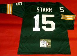 Custom Football Jersey Men Youth Women Vintage 15 BART STARR 3/4 SLEEVE Rare High School Size S-6XL or any name and number jerseys