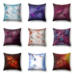 Cushion/Decorative Pillow Geometric Butterfly Pattern Throw Pillowcase Lumbar Cushion Cover Living Room Bedroom Sofa Car 45x45cm