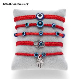 Handmade Fatima Hand Charm Blue Evil Eye Beads Strands Bracelets Jewellery