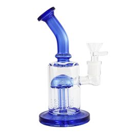 Glass Bong Hookah Smoking Water Pipe 7 inch Tree Percolator Diffused Shisha Philtre Beaker Bubbler W/ ICE Catcher Pipes Bongs Hookahs