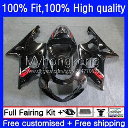 Motorcycle Bodywork For SUZUKI GSXR 1000CC 1000 CC 2000 2001 2002 Body 24No.84 GSXR-1000 GSX-R1000 00-02 GSXR1000 K2 00 01 02 OEM Injection Factory black Mold Fairing