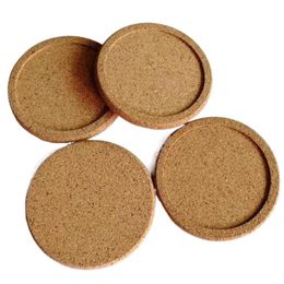 200pcs Classic Round Plain Cork Coasters Drink Wine Mats Cork Mat Drink Juice Pad For Wedding Party Gift Favor